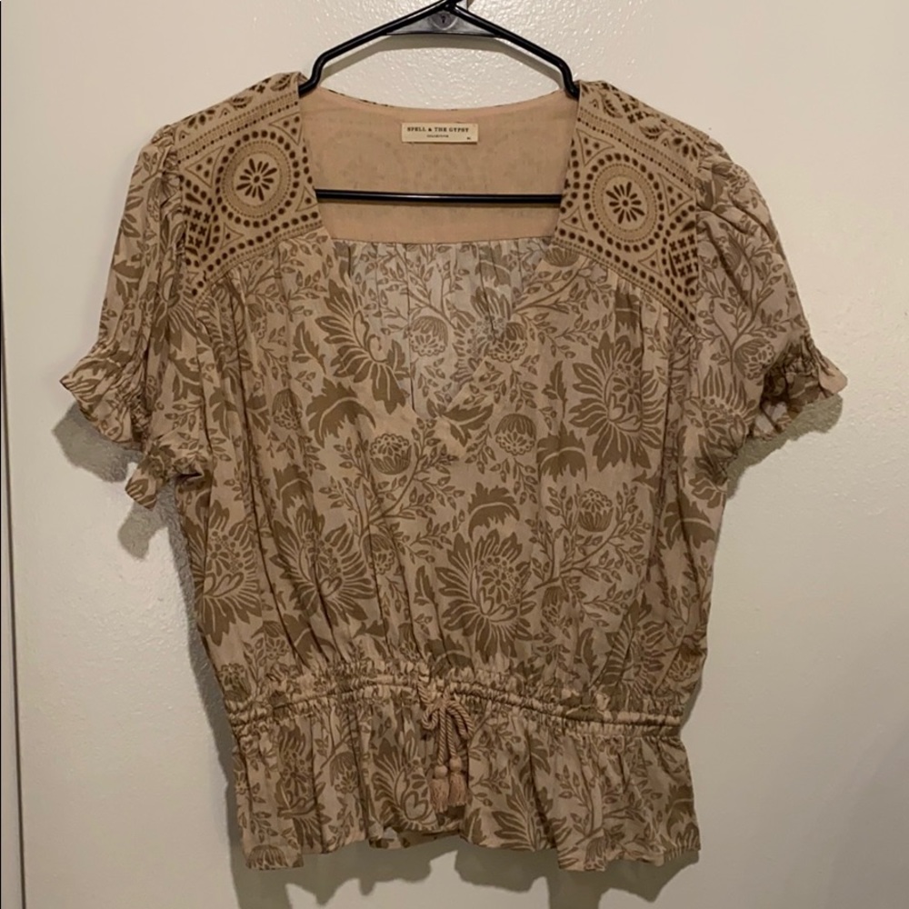 Spell and The Gypsy Lioness Cap Sleeve Blouse